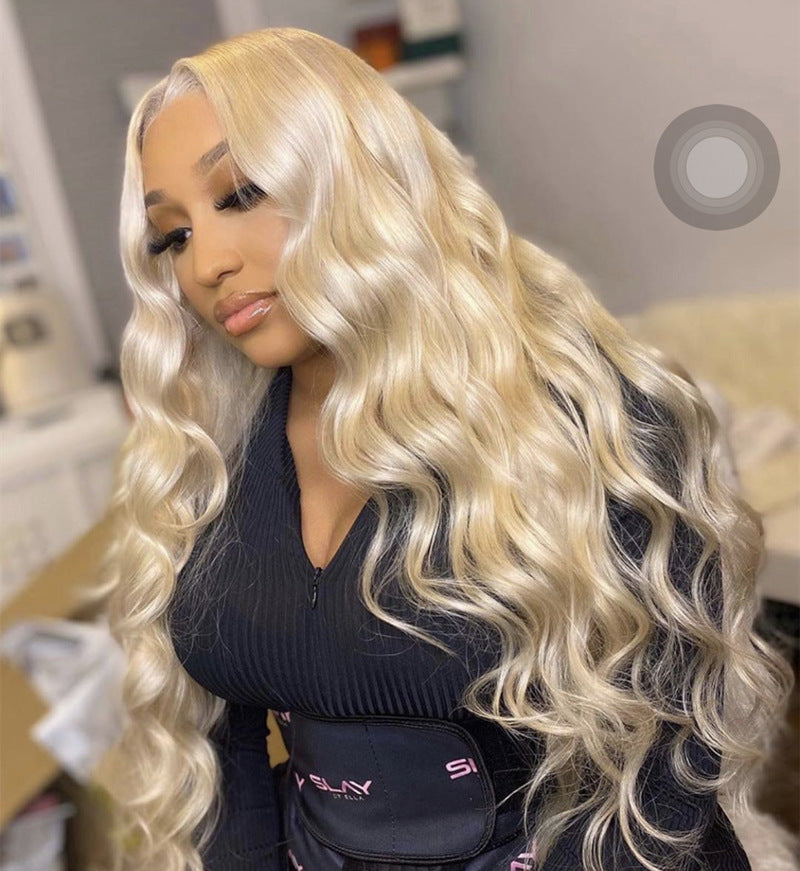 Gold Big Wave Silk Wig