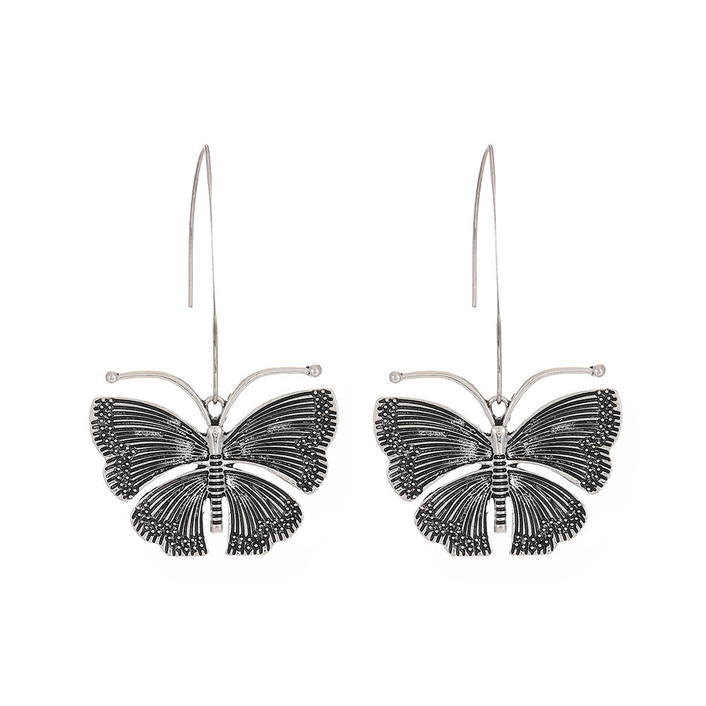 Retro Long Butterfly Earrings For Women