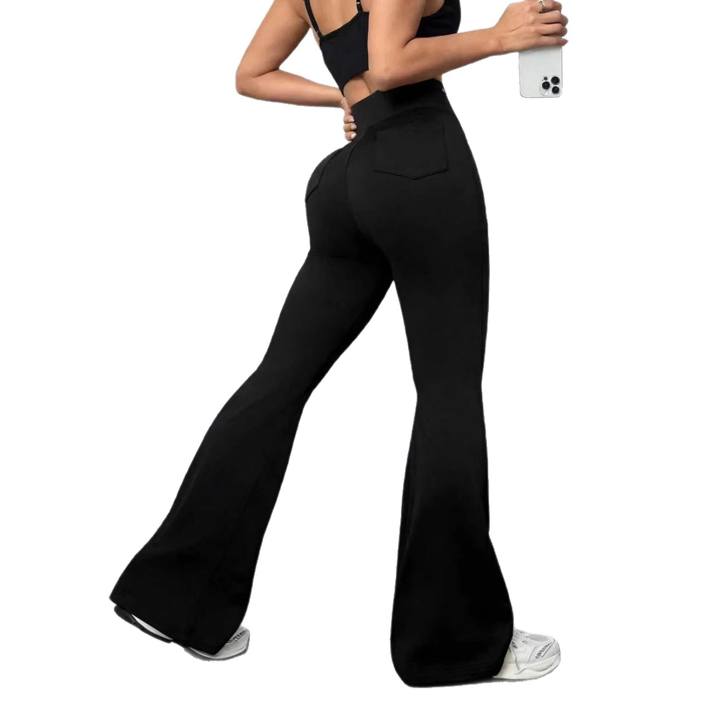 Flared Denim Jeans Womens Spring High-Waist Slimming Horseshoe Bell Bottoms For Women
