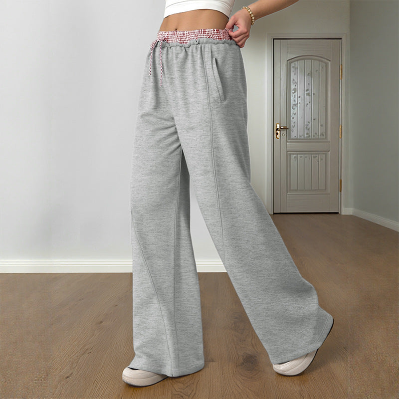 Straight-leg Trousers Casual Pants For Women