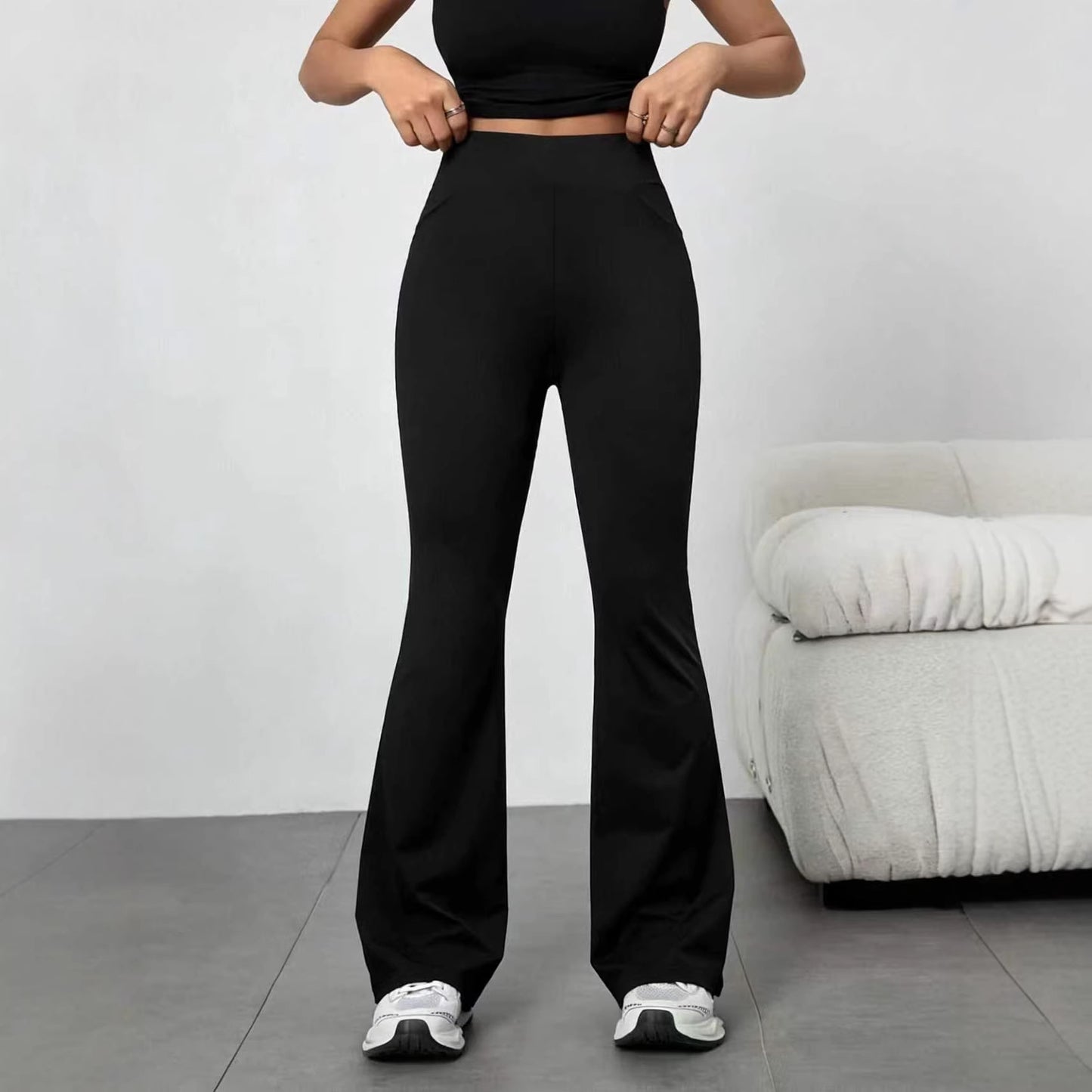 Flared Denim Jeans Womens Spring High-Waist Slimming Horseshoe Bell Bottoms For Women