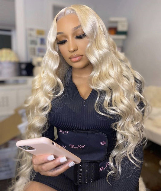 Gold Big Wave Silk Wig
