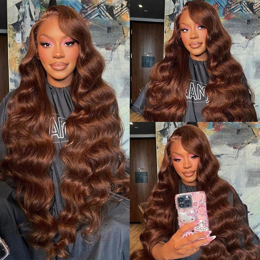 Front Lace Wavy Brown Lace Front Wigs