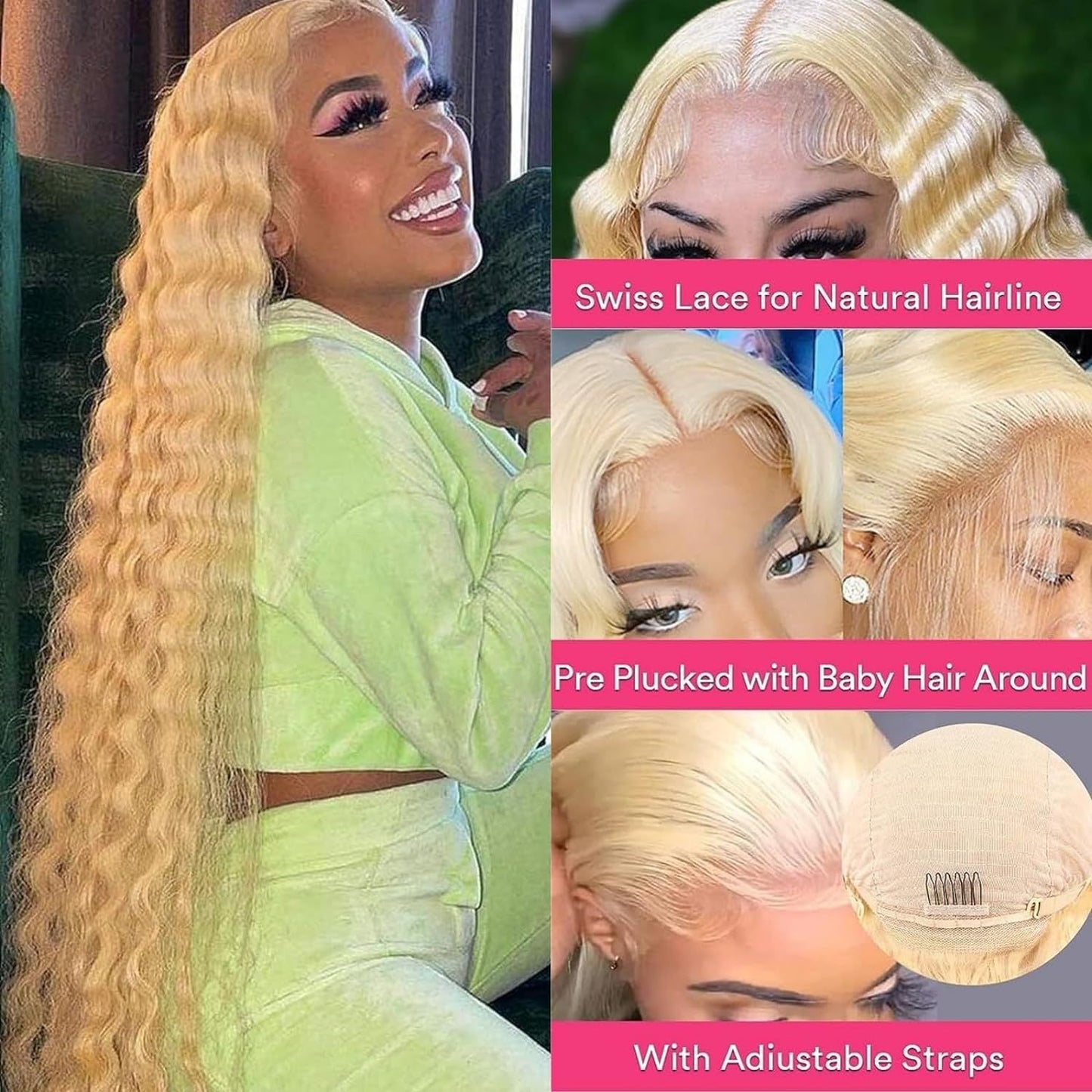Front Lace Synthetic Human Hair Wigs