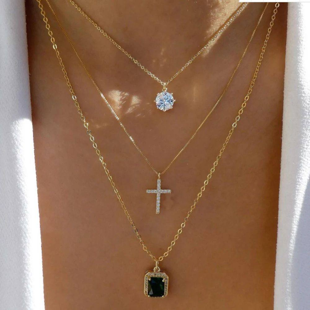 Vintage Gold Multi-style Necklaces For Women