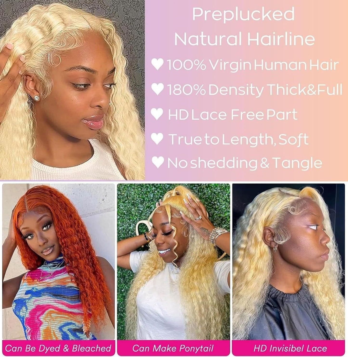 Front Lace Synthetic Human Hair Wigs