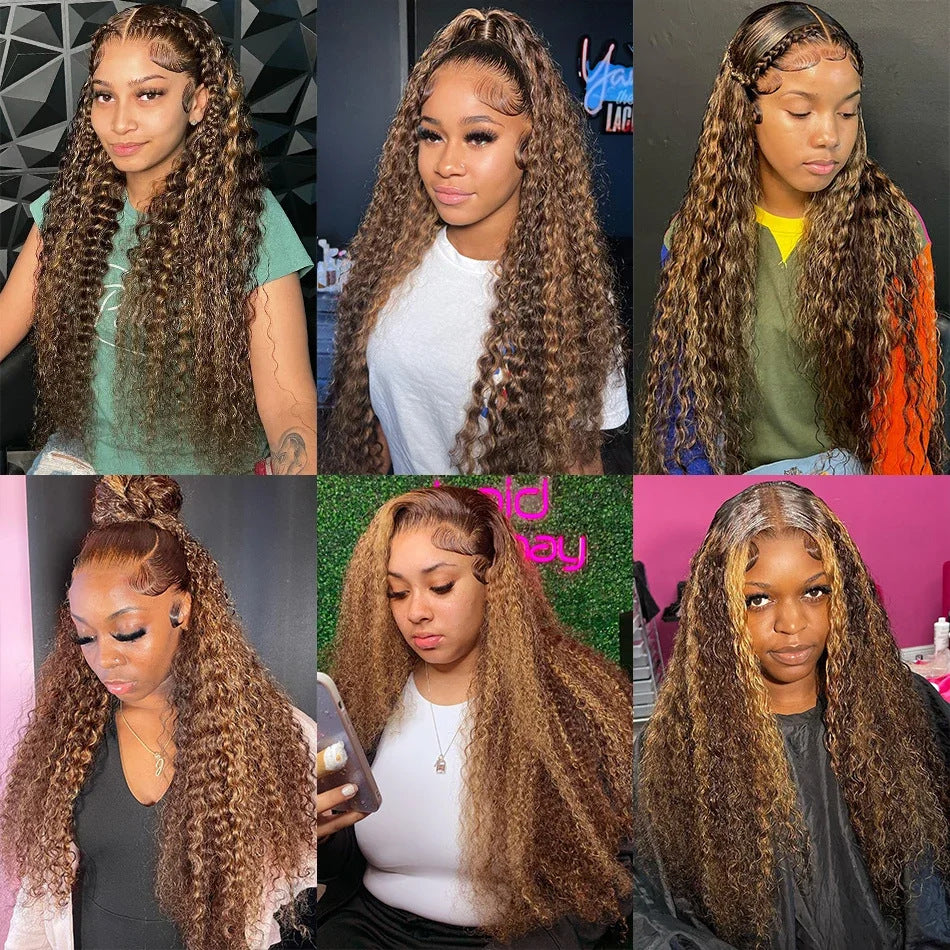 Curly Loose Deep Wave Lace Forehead Wig