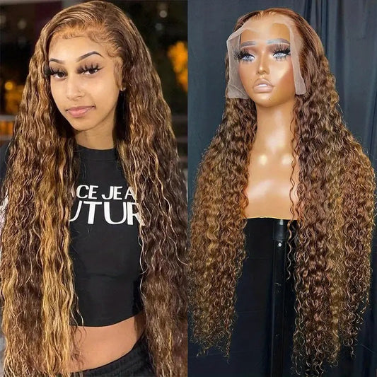 Water Wave Lace Front Human Hair Wigs