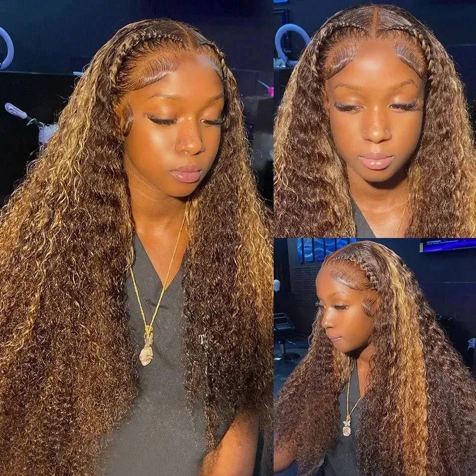 Curly Loose Deep Wave Lace Forehead Wig