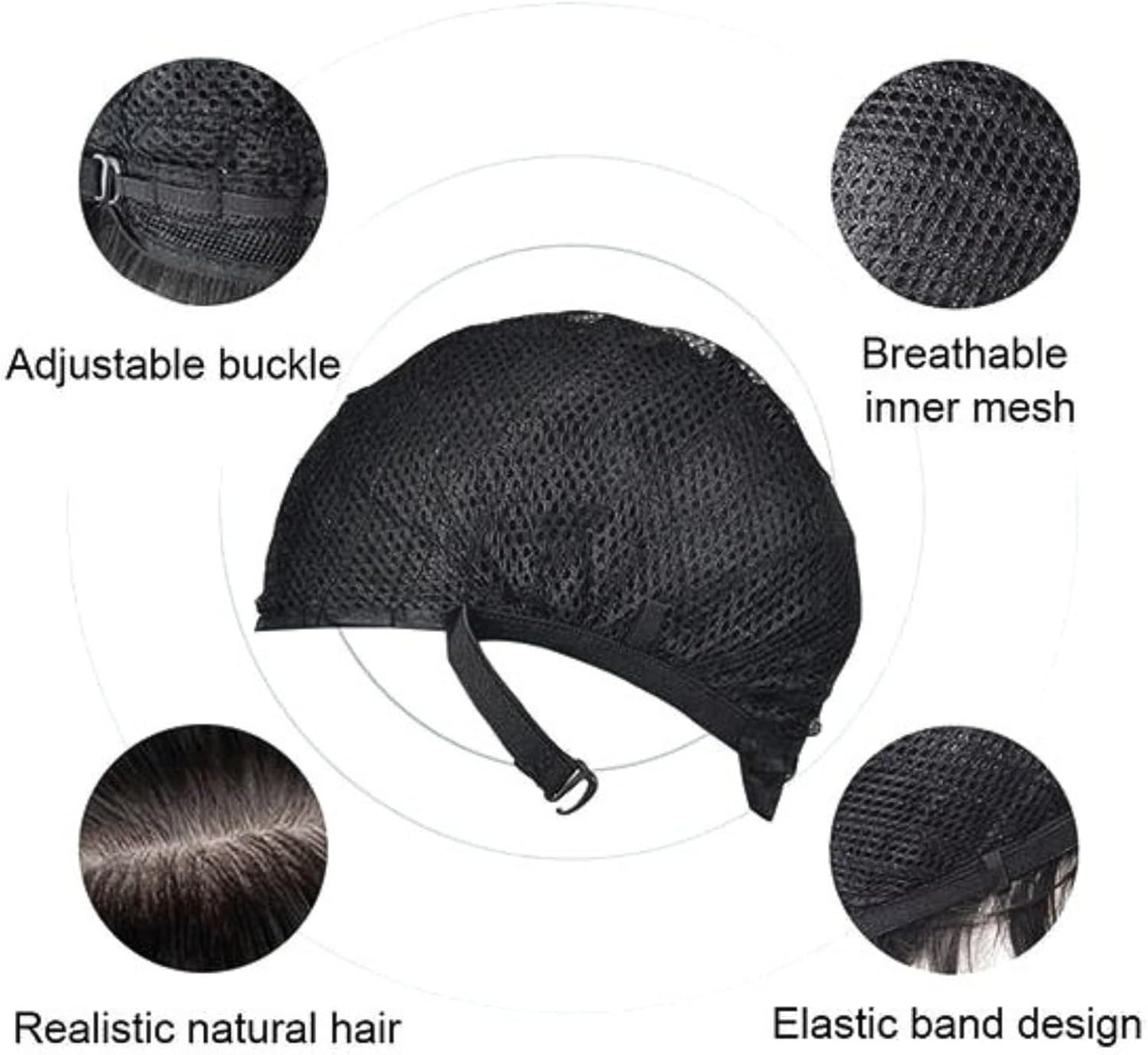 Black Long Straight Wig With Flat Bangs for Women - Natural Shoulder Length Heat Resistant Synthetic Hair for Party Cosplay Daily Use - 28" Black