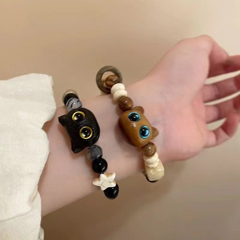 Special-interest Design Cat Beaded Bracelet For Women