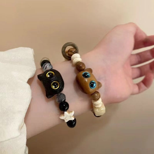 Special-interest Design Cat Beaded Bracelet For Women