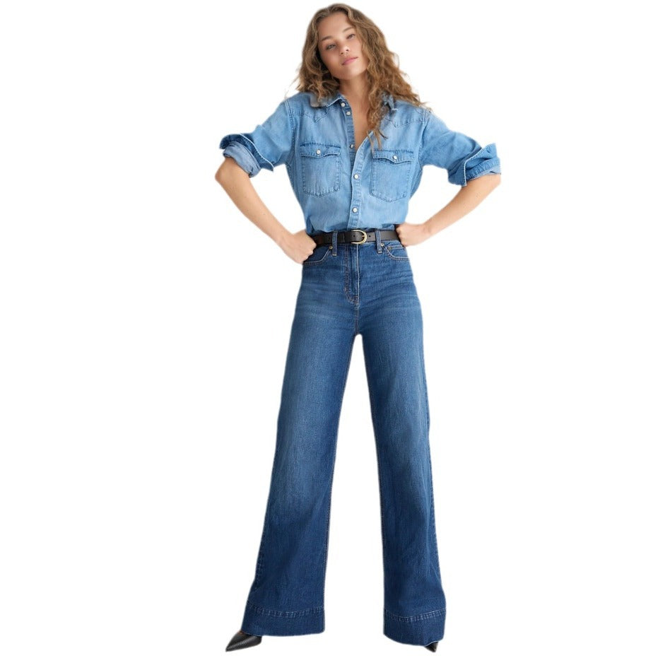 Fashion Loose Elastic Trousers Jeans For Women