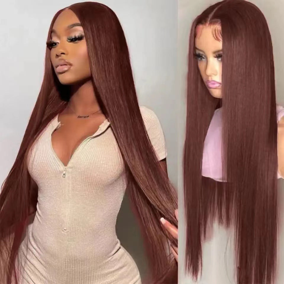 Front Lace Mid-length Straight Hair