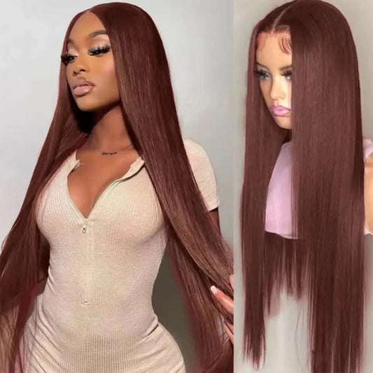 Front Lace Mid-length Straight Hair