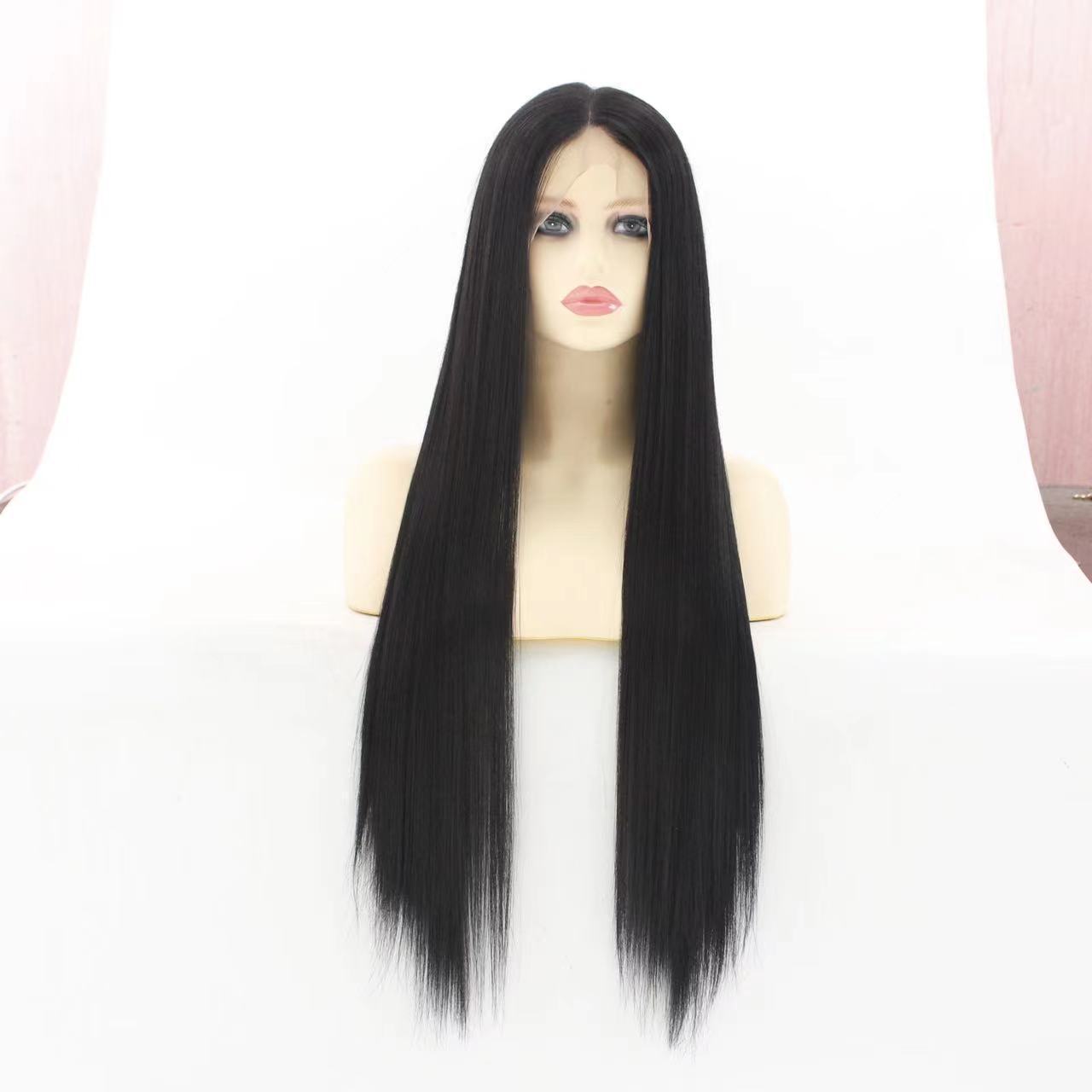 Front Lace Mid-length Straight Hair
